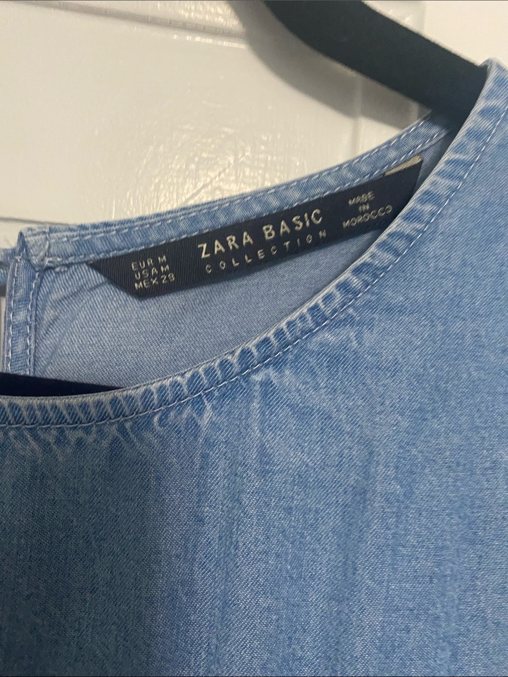 Zara Light Blue Cold-Shoulder Dress with Built in Short - Picture 2 of 4